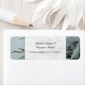 Étiquette de adresse mariage - Arbre À feuillage p (En situation)