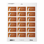 étiquette de adresse mariage avec graphique de mar (Feuille entière)