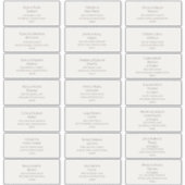 Étiquette de adresse Mariage beige (Devant)