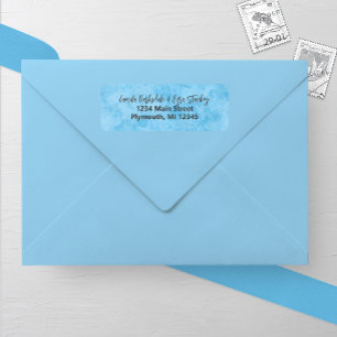 Étiquette de adresse Mariage Blue Winter Frost