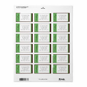 Étiquette de adresse Mariage Brown au chocolat à r (Feuille entière)