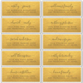 Étiquette de adresse Mariage classique Gold (Devant)