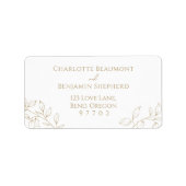Étiquette de adresse Mariage classique Gold Greene (Devant)