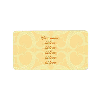 Étiquette de adresse mariage - Crème Motif d'or iv