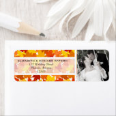 Étiquette de adresse Mariage d'automne de l'érable (En situation)