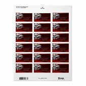 Étiquette de adresse Mariage de bijoux en argent M (Feuille entière)