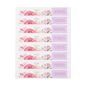 Étiquette de adresse Mariage de fleurs d'aquarelle (Feuille)