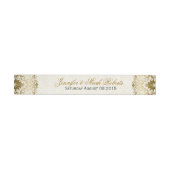 Étiquette de adresse mariage Doré Fissures Beige D (Individuel)