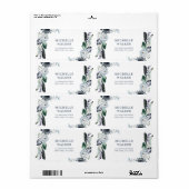 Étiquette de adresse Mariage Floral Boho de la Mar (Feuille entière)