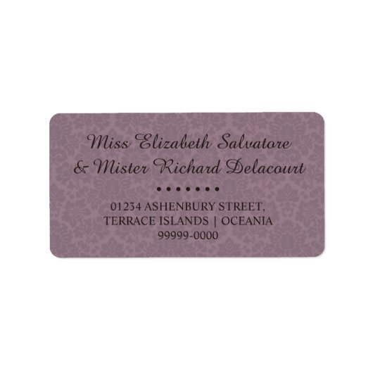 Étiquette de adresse Mariage gothique victorien (Devant)