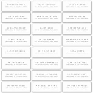 étiquette de adresse mariage moderne minimaliste