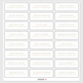 Étiquette de adresse mariage moderne or minimalist (Feuille)