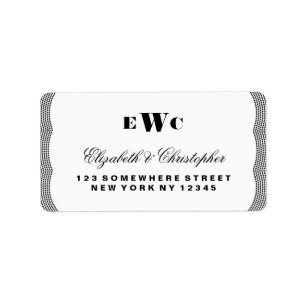 Étiquette de adresse Mariage Monogram