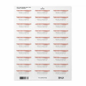 Étiquette de adresse Mariage Rose d'or moderne (Feuille entière)