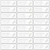 Étiquette de adresse mariage rustique (Devant)