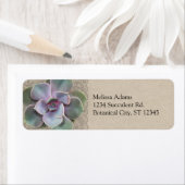 Étiquette de adresse Mariage rustique Succulent (En situation)