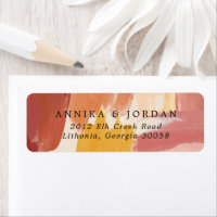 Étiquette de adresse Mariage Terracotta Sunrise