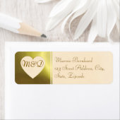 Étiquette de adresse mariage | Vanilla Golden Coll (En situation)