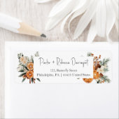 étiquette de adresse mariage verdure d'hiver (En situation)