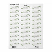 Étiquette de adresse Mariage Watercolor (Feuille entière)