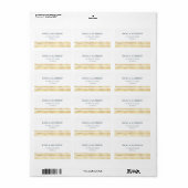 Étiquette de adresse marin moderne (Feuille entière)