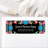 Étiquette de adresse mexicain Fiesta (En situation)