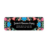 Étiquette de adresse mexicain Fiesta (Devant)