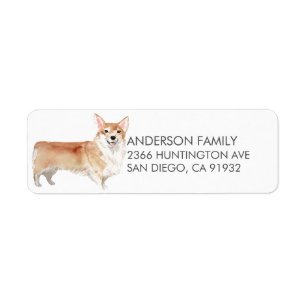 Étiquette de adresse mignon de retour de chien de