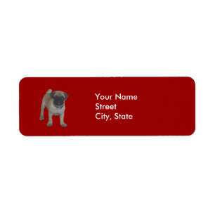 Étiquette de adresse mignon de retour de chiot de