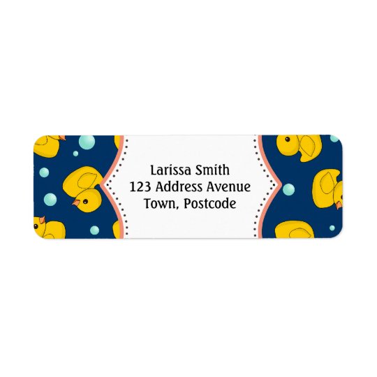 Étiquette de adresse mignon en caoutchouc