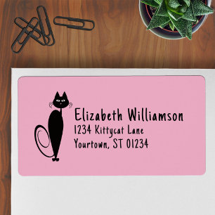 Étiquette de adresse Mod Black Kitty