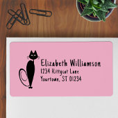 Étiquette de adresse Mod Black Kitty