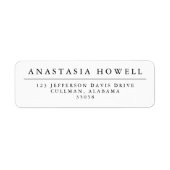 Étiquette de adresse moderne (Devant)