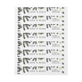 Étiquette de adresse moderne Black & Gold Pine et  (Feuille)