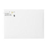 Étiquette de adresse moderne Black & Gold Pine et  (Devant)