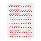 Étiquette de adresse moderne de Noël blanc du (Feuille)