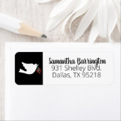 Étiquette de adresse moderne de Noël Dove (En situation)