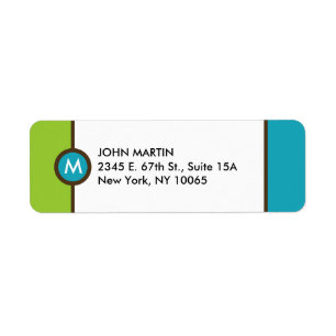 Étiquette de adresse moderne de retour de