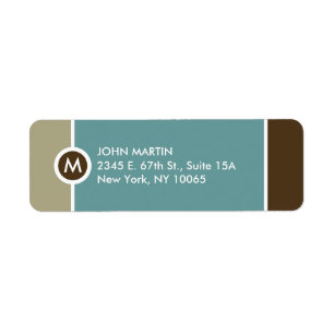 Étiquette de adresse moderne de retour de