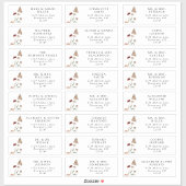 Étiquette de adresse moderne invité