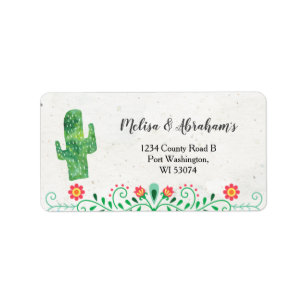 Étiquette de adresse moderne mexicain de Taco et
