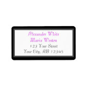 Étiquette de adresse moderne violet (Devant)