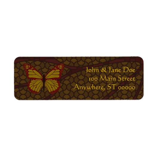 Étiquette de adresse monarque chinois (Devant)