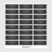 Étiquette de adresse Monogramme moderne transparen (Feuille)