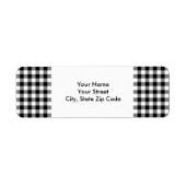 Étiquette de adresse Motif en noir et blanc En vic (Devant)
