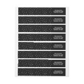 Étiquette de adresse Motif Pois Black & White (Feuille)