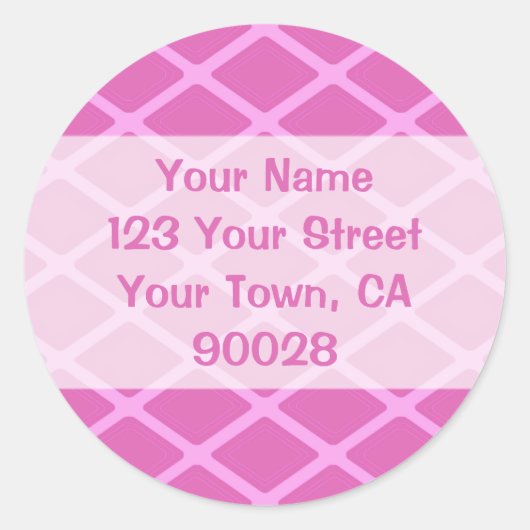 étiquette de adresse motif rose (Devant)