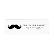 Étiquette de adresse Moustache