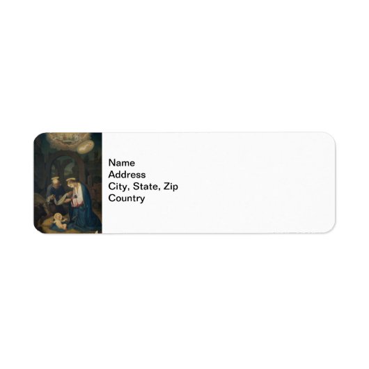 Étiquette de adresse : Naissance du Christ (Devant)