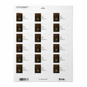 Étiquette de adresse nocturne de Chicago River (Feuille entière)